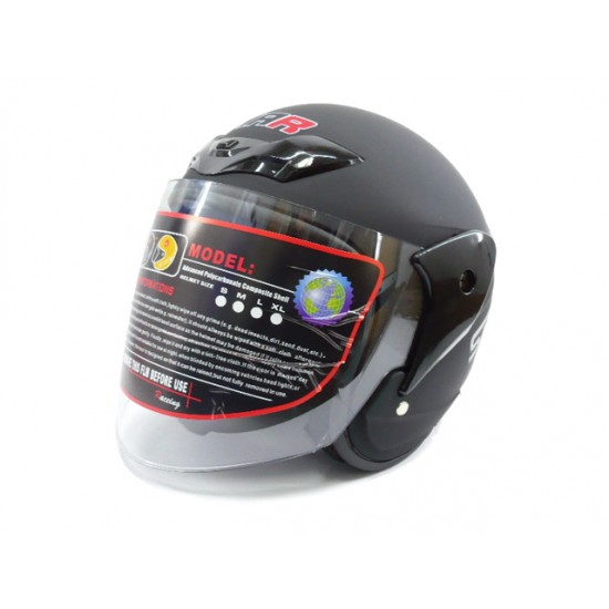 Helmet -MAR- black matte, size L