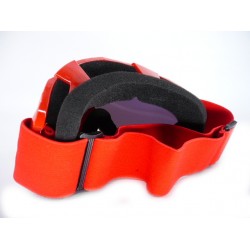 Brýle -EU- motokrosové A23 červený rám, zrcadlový hledáček