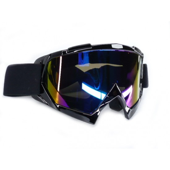 Goggles  -EU- motocross A23 black frame, mirror viewfinder