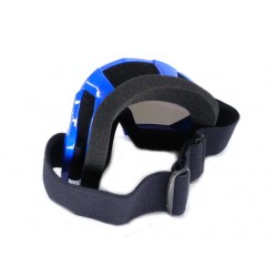 Brýle -EU- motokrosový A23 modrý rám, zrcadlový hledáček