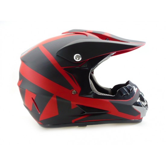 Helmet -EU- FOX matte, black-red, size XL