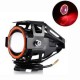 Universal motorbike headlight with daylight 12v LED