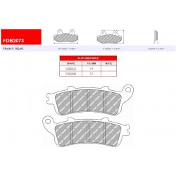 Brzdové destičky -FERODO- FDB2073 (ECO FRICTION) HONDA Foresight FES 250 ccm 1997-2001 (f), FES Foresight DD 250