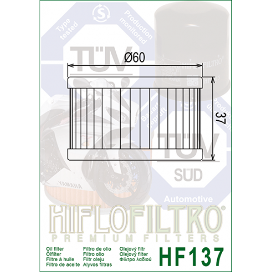 Oil filter -HIFLO- HF137