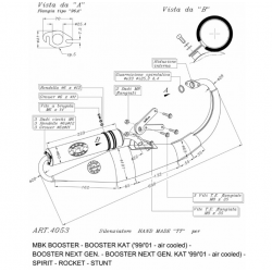 Výfuk -LEOVINCE TT- Minarelli vertikální Yamaha Zuma BWS, Spy, Slider, MBK Booster (před rokem 2003)