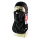 Balaclava -Bars- black, with one opening for the eyes, wind stopper two parts, universal size