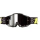 Goggles -100 procent- replaceable viewfinder, black frame, yellow elastic