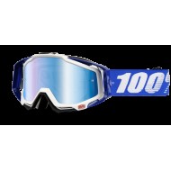 Brýle -100 procent- vyměnitelný hledáček, bílo-modrý rám, modrý elastický