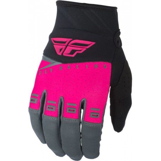 Gloves -FLY RACING- F-16, black,gray, pink, size 2XL - 12