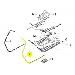 Lišta -PIAGGIO ORIGINAL-LEVÁ,VESPA GT,GTS,GTV,GRANTURISMO