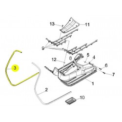 Lišta -PIAGGIO ORIGINAL- PRAVÁ, VESPA GT,GTS, GTV, GRANTURISMO