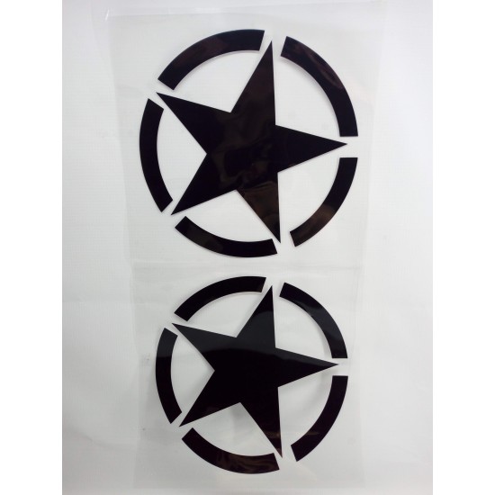 Stickers set -EU- 2pcs stars х 220mm black