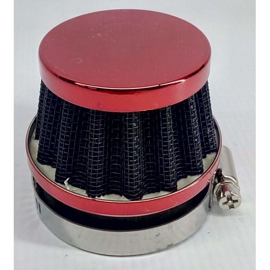 Air filter -EU- SPORT JUNYA connection with adapters Ф=28,35,47mm, 55mm height, red