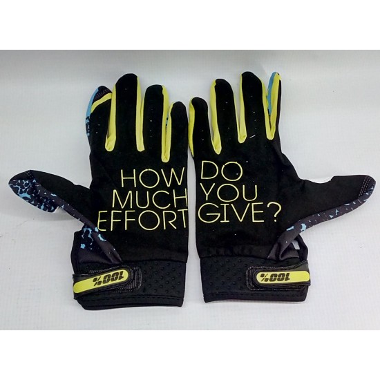 Gloves -EU- 100, black, yellow, blue