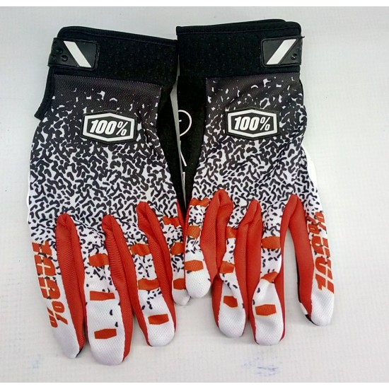 Gloves -EU- 100, redо, white, black