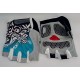 GLOVES -EU- without fingers, STAR DKS GEL, white, blue