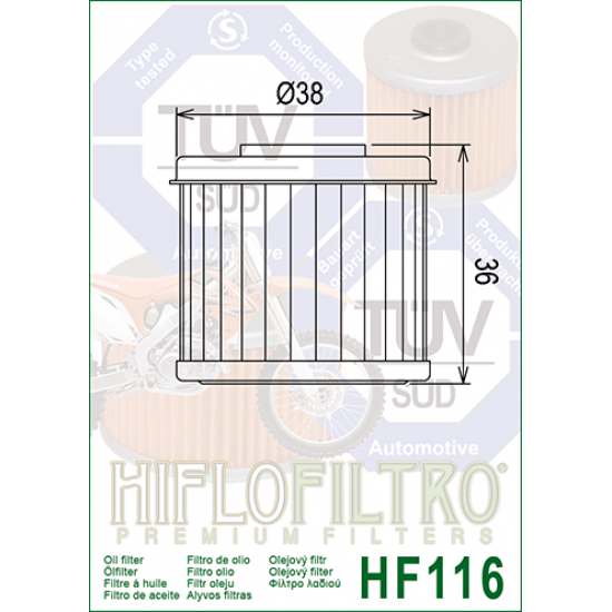 Olejový filtr -HIFLO FILTRO- HF116