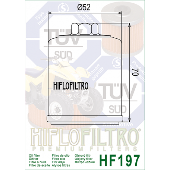 Oil filter -HIFLO- HF197