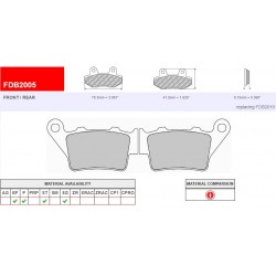 Brzdové destičky -FERODO- FDB2005EF (ECO FRICTION)