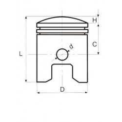 Pístní sada -EU- 63,00mm, čep 15mm Yamaha Majesty / Minarelli 180cc