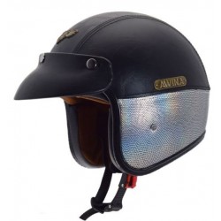 Helma -AWINA- vel. L, černá, stříbrná, OPEN FACE, model TN8616