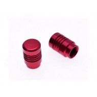 Čepičky ventilků -WM- 2 kusy, hliníková červená