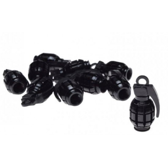 Valve cap -WM- 1 piece, black granade