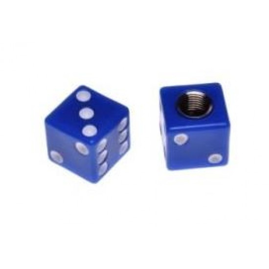 Valve cap -WM- 2 pieces, blue dice