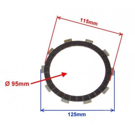 Clutch discs -WM- 4 pieces AM6 50cc