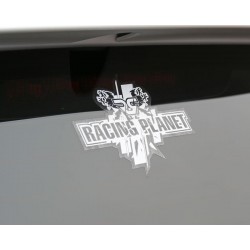 Samolepka -Racing Planet- 130x105mm bílá