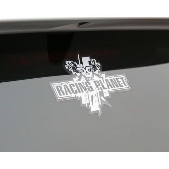 Sticker -Racing Planet- 130x105mm white