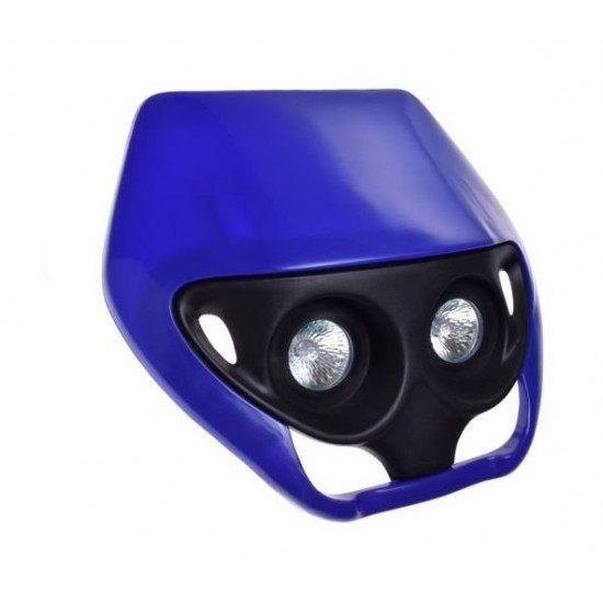 Mask with headlight -EU- universal for motocross, blue, code.5200