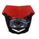 Mask with headlight -EU- universal for motocross, red-black, code.5201
