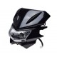 Mask with headlight -EU- universal for motocross, black, code.5202