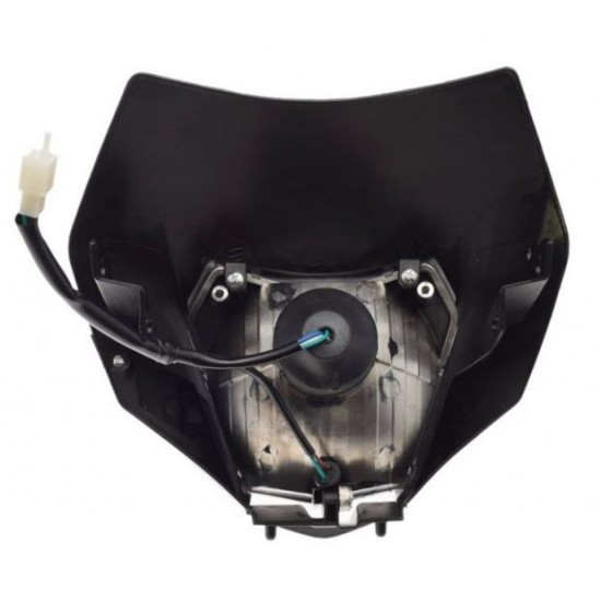 Mask with headlight -EU- universal for motocross, black, code.5206