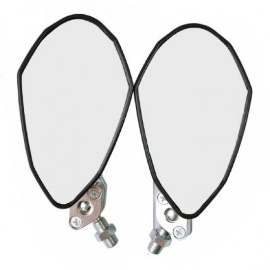 Mirrors kit -EU- M10x1.25 + M8x1.25 thread - right, black and gray, code 5246