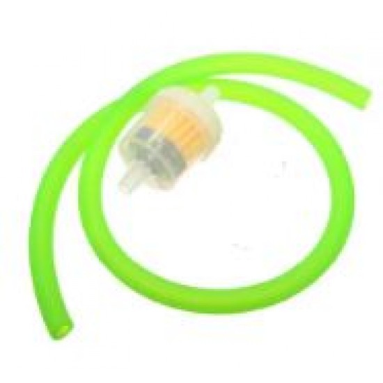 Fuel hose -Pl- with filter u internal = 5mm, ф outer = 8mm, length = 1000mm, green