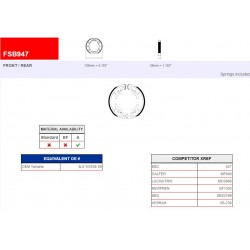Brzdové čelisti -EU- FSB947 ECO FRICTION ф= 130x28mm