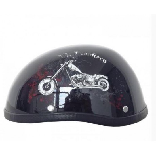 Helmet -eu- Braincap, Black Gloss, Moto