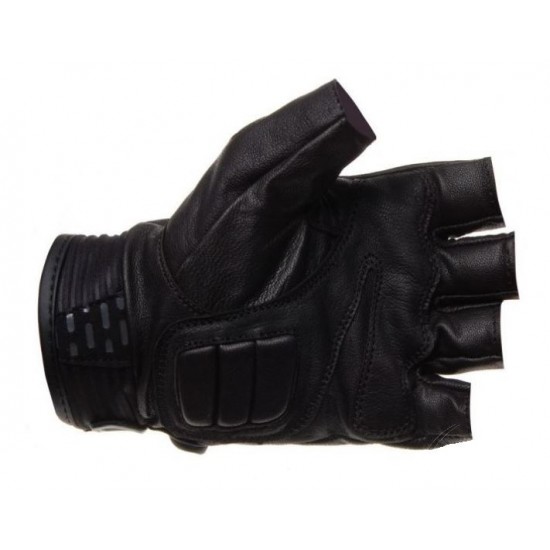 Gloves -inmotion- black perforated, fingerless, size L, siatka