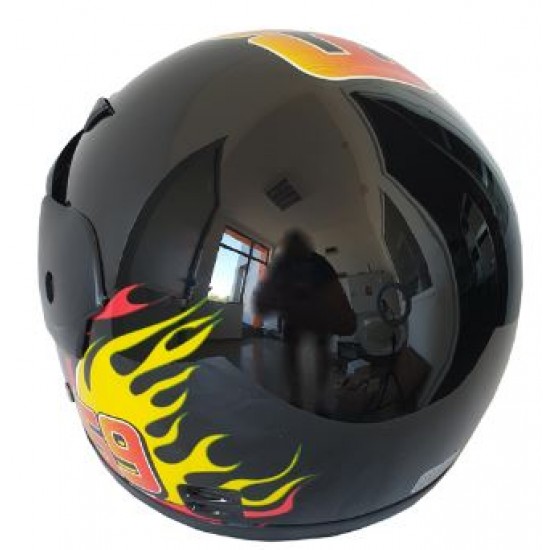 Helmet -EU- black, 59 graphics, children's, model 5369