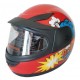 Helmet -EU- red, BOOM graphics, children's, model 5370