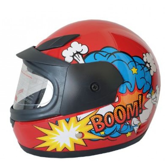 Helmet -EU- red, BOOM graphics, children's, model 5370