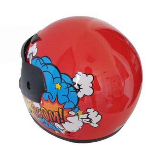 Helmet -EU- red, BOOM graphics, children's, model 5370