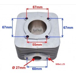 Sada válce -EU- 125ccm 2T PIAGGIO Typhoon Skipper Hexagon, 829984 (430208 - 487545 - 829984), AP8550045