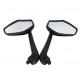 Mirrors Set -PL- M10x1.25+M8x1.25 Thread, Right, Black with Gray, Code 5398