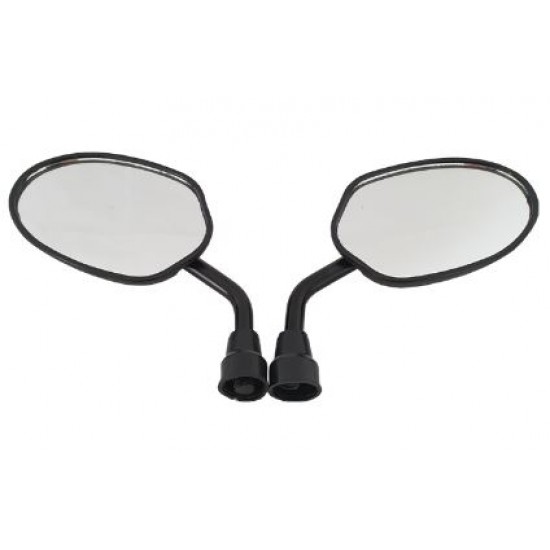 Mirrors Set -PL- M10x1.25+M8x1.25 Thread, Right, Black, Code 5400