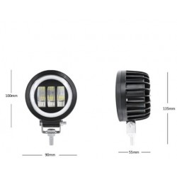 Univerzální halogen -PL- pro motor 12V LED 30W, 5000LM, 90x100mm