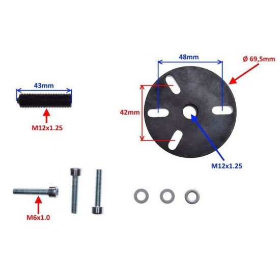 Magnet bracket (Subtractor) -WM- universal, F69.5mm