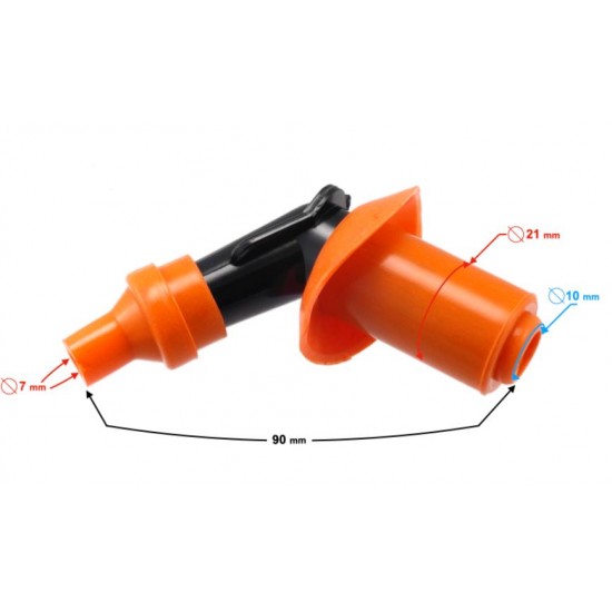 Spark plug cap - MORETTI- 120° TUNING orange